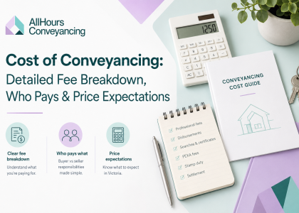 Conveyancing cost in Victoria