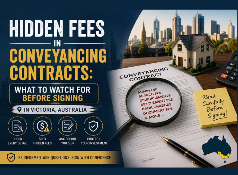Hidden Fees in Conveyancing Contracts: What to Watch for Before Signing in Victoria, Australia