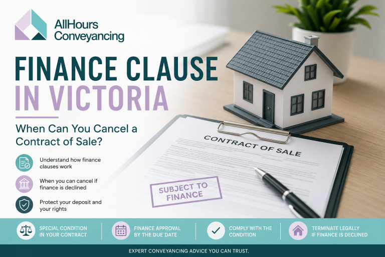 Finance Clause in Victoria: When Can You Cancel a Contract of Sale?